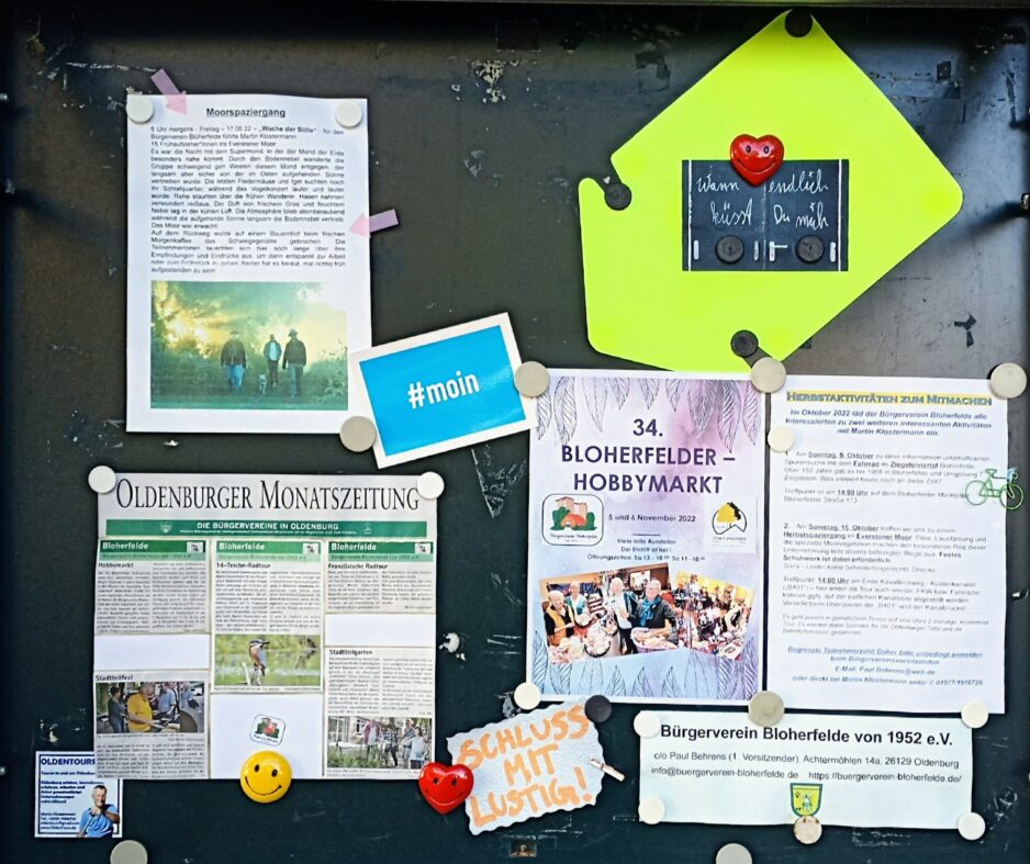 Unser Schaukasten für Termine und Aktionen
